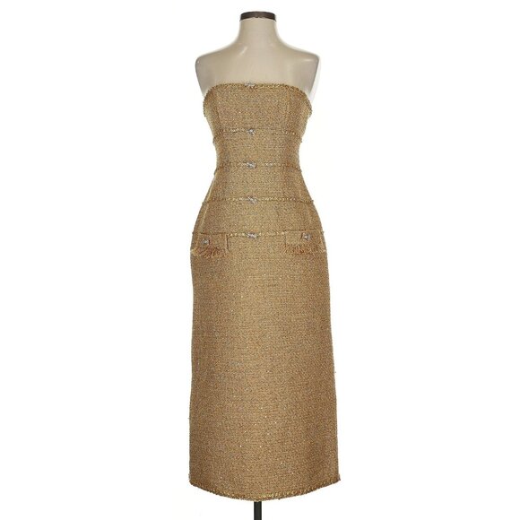 Montsand Gold Julia Dress Medium in Camel NWT - Picture 4 of 9